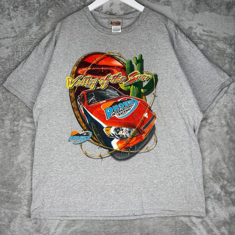Vtg Nascar T-Shirt Mens 2XL Phoenix International Raceway Valley Of The Sun Gray